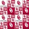 Licensed NCAA University of Oklahoma All Over OU-020 Cotton Fabric by the Yard